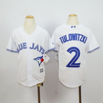 Blue Jays #2 Troy Tulowitzki White Cool Base Stitched Youth MLB Jersey Blue Jays #2 Troy Tulowitzki White Cool Base Stitched Youth MLB Jersey