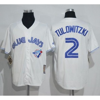 Blue Jays #2 Troy Tulowitzki White Cooperstown Throwback Stitched MLB Jersey Blue Jays #2 Troy Tulowitzki White Cooperstown Throwback Stitched MLB Jersey