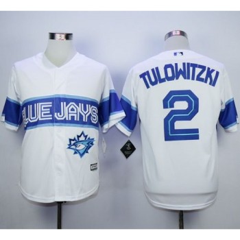 Blue Jays #2 Troy Tulowitzki White Exclusive New Cool Base Stitched MLB Jersey Blue Jays #2 Troy Tulowitzki White Exclusive New Cool Base Stitched MLB Jersey
