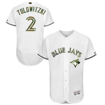Blue Jays #2 Troy Tulowitzki White Flexbase Authentic Collection 2016 Memorial Day Stitched MLB Jersey Blue Jays #2 Troy Tulowitzki White Flexbase Authentic Collection 2016 Memorial Day Stitched MLB Jersey