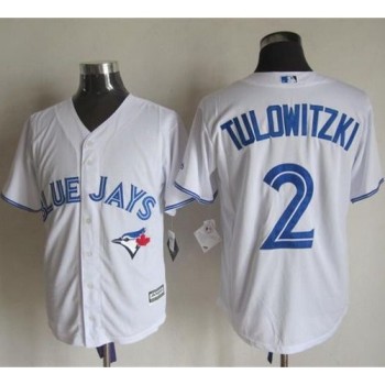 Blue Jays #2 Troy Tulowitzki White New Cool Base Stitched MLB Jersey Blue Jays #2 Troy Tulowitzki White New Cool Base Stitched MLB Jersey