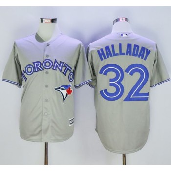 Blue Jays #32 Roy Halladay Grey New Cool Base Stitched MLB Jersey Blue Jays #32 Roy Halladay Grey New Cool Base Stitched MLB Jersey