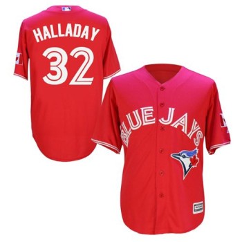 Blue Jays #32 Roy Halladay Red New Cool Base Canada Day Stitched MLB Jersey Blue Jays #32 Roy Halladay Red New Cool Base Canada Day Stitched MLB Jersey