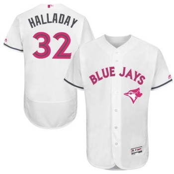 Blue Jays #32 Roy Halladay White Flexbase Authentic Collection 2016 Mother's Day Stitched MLB Jersey Blue Jays #32 Roy Halladay White Flexbase Authentic Collection 2016 Mother's Day Stitched MLB Jersey