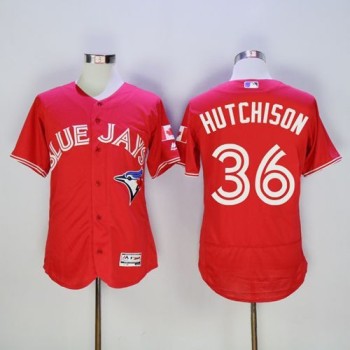 Blue Jays #36 Drew Hutchison Red Flexbase Authentic Collection Canada Day Stitched MLB Jersey Blue Jays #36 Drew Hutchison Red Flexbase Authentic Collection Canada Day Stitched MLB Jersey