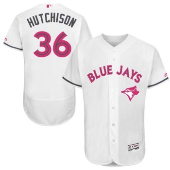 Blue Jays #36 Drew Hutchison White Flexbase Authentic Collection 2016 Mother's Day Stitched MLB Jersey Blue Jays #36 Drew Hutchison White Flexbase Authentic Collection 2016 Mother's Day Stitched MLB Jersey