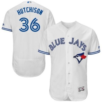 Blue Jays #36 Drew Hutchison White Flexbase Authentic Collection Stitched MLB Jersey Blue Jays #36 Drew Hutchison White Flexbase Authentic Collection Stitched MLB Jersey