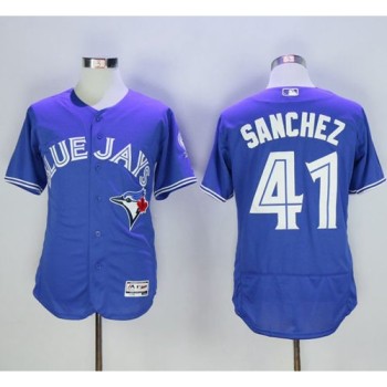 Blue Jays #41 Aaron Sanchez Blue Flexbase Authentic Collection Stitched MLB Jersey Blue Jays #41 Aaron Sanchez Blue Flexbase Authentic Collection Stitched MLB Jersey