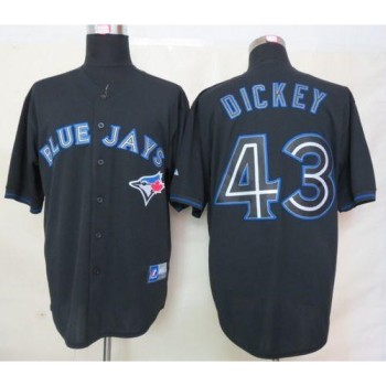 Blue Jays #43 R.A. Dickey Black Fashion Stitched MLB Jersey Blue Jays #43 R.A. Dickey Black Fashion Stitched MLB Jersey