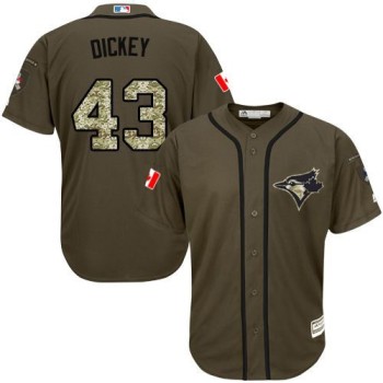 Blue Jays #43 R.A. Dickey Green Salute to Service Stitched MLB Jersey Blue Jays #43 R.A. Dickey Green Salute to Service Stitched MLB Jersey