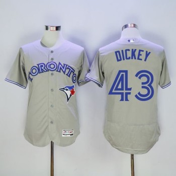 Blue Jays #43 R.A. Dickey Grey Flexbase Authentic Collection Stitched MLB Jersey Blue Jays #43 R.A. Dickey Grey Flexbase Authentic Collection Stitched MLB Jersey