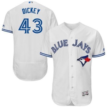 Blue Jays #43 R.A. Dickey White Flexbase Authentic Collection Stitched MLB Jersey Blue Jays #43 R.A. Dickey White Flexbase Authentic Collection Stitched MLB Jersey