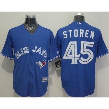 Blue Jays #45 Drew Storen Blue New Cool Base Stitched MLB Jersey Blue Jays #45 Drew Storen Blue New Cool Base Stitched MLB Jersey