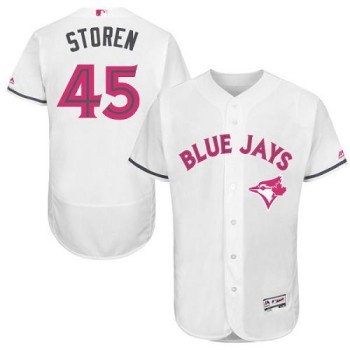 Blue Jays #45 Drew Storen White Flexbase Authentic Collection 2016 Mother's Day Stitched MLB Jersey Blue Jays #45 Drew Storen White Flexbase Authentic Collection 2016 Mother's Day Stitched MLB Jersey