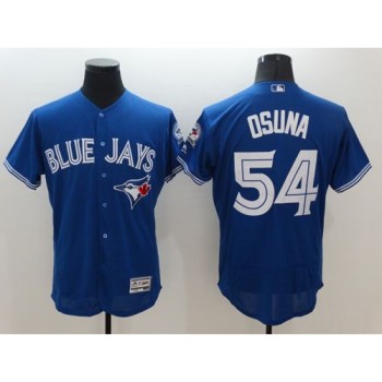 Blue Jays #54 Roberto Osuna Blue Flexbase Authentic Collection Stitched MLB Jersey Blue Jays #54 Roberto Osuna Blue Flexbase Authentic Collection Stitched MLB Jersey