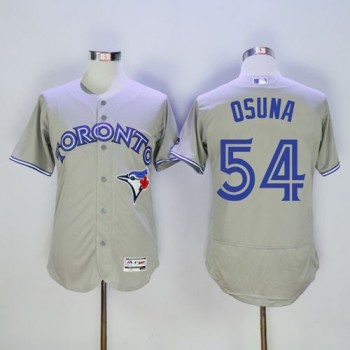 Blue Jays #54 Roberto Osuna Grey Flexbase Authentic Collection Stitched MLB Jersey Blue Jays #54 Roberto Osuna Grey Flexbase Authentic Collection Stitched MLB Jersey