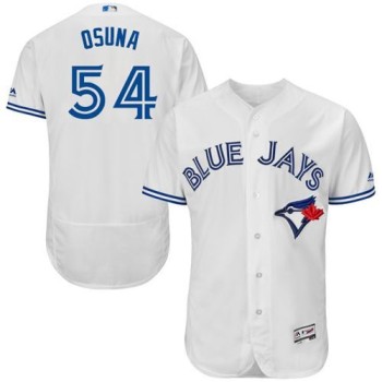 Blue Jays #54 Roberto Osuna White Flexbase Authentic Collection Stitched MLB Jersey Blue Jays #54 Roberto Osuna White Flexbase Authentic Collection Stitched MLB Jersey