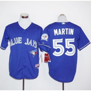 Blue Jays #55 Russell Martin Blue Alternate Stitched MLB Jersey Blue Jays #55 Russell Martin Blue Alternate Stitched MLB Jersey