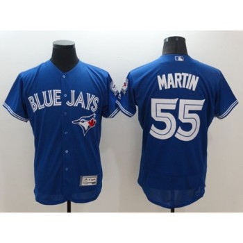 Blue Jays #55 Russell Martin Blue Flexbase Authentic Collection Stitched MLB Jersey Blue Jays #55 Russell Martin Blue Flexbase Authentic Collection Stitched MLB Jersey