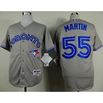 Blue Jays #55 Russell Martin Grey Stitched MLB Jersey Blue Jays #55 Russell Martin Grey Stitched MLB Jersey