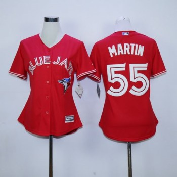 Blue Jays #55 Russell Martin Red Canada Day Women's Stitched MLB Jersey Blue Jays #55 Russell Martin Red Canada Day Women's Stitched MLB Jersey