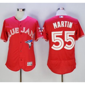 Blue Jays #55 Russell Martin Red Flexbase Authentic Collection Canada Day Stitched MLB Jersey Blue Jays #55 Russell Martin Red Flexbase Authentic Collection Canada Day Stitched MLB Jersey