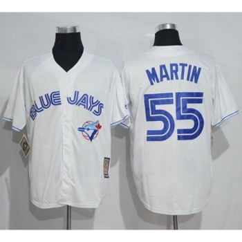 Blue Jays #55 Russell Martin White Cooperstown Throwback Stitched MLB Jersey Blue Jays #55 Russell Martin White Cooperstown Throwback Stitched MLB Jersey