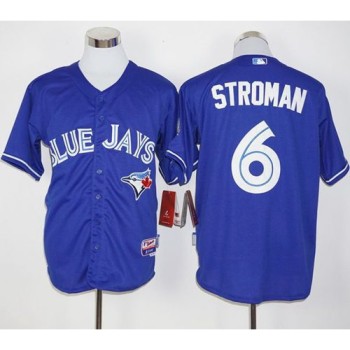 Blue Jays #6 Marcus Stroman Blue Alternate Cool Base Stitched MLB Jersey Blue Jays #6 Marcus Stroman Blue Alternate Cool Base Stitched MLB Jersey