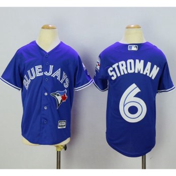 Blue Jays #6 Marcus Stroman Blue Cool Base Stitched Youth MLB Jersey Blue Jays #6 Marcus Stroman Blue Cool Base Stitched Youth MLB Jersey