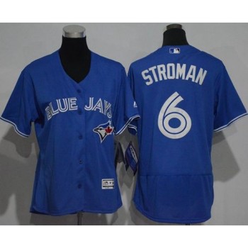 Blue Jays #6 Marcus Stroman Blue Flexbase Authentic Women's Stitched MLB Jersey Blue Jays #6 Marcus Stroman Blue Flexbase Authentic Women's Stitched MLB Jersey