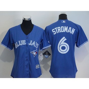 Blue Jays #6 Marcus Stroman Blue Women's Alternate Stitched MLB Jersey Blue Jays #6 Marcus Stroman Blue Women's Alternate Stitched MLB Jersey