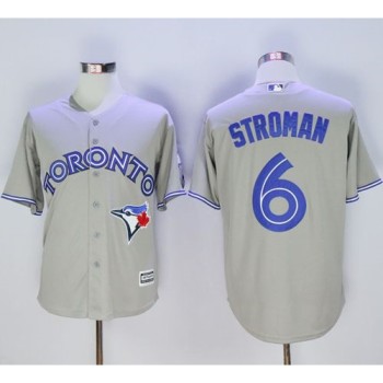 Blue Jays #6 Marcus Stroman Grey New Cool Base 40th Anniversary Stitched MLB Jersey Blue Jays #6 Marcus Stroman Grey New Cool Base 40th Anniversary Stitched MLB Jersey