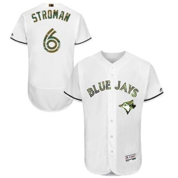 Blue Jays #6 Marcus Stroman White Flexbase Authentic Collection 2016 Memorial Day Stitched MLB Jersey Blue Jays #6 Marcus Stroman White Flexbase Authentic Collection 2016 Memorial Day Stitched MLB Jersey