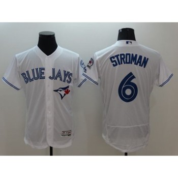 Blue Jays #6 Marcus Stroman White Flexbase Authentic Collection Stitched MLB Jersey Blue Jays #6 Marcus Stroman White Flexbase Authentic Collection Stitched MLB Jersey