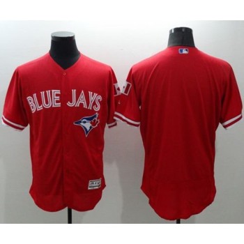 Blue Jays Blank Red Flexbase Authentic Collection Canada Day Stitched MLB Jersey Blue Jays Blank Red Flexbase Authentic Collection Canada Day Stitched MLB Jersey