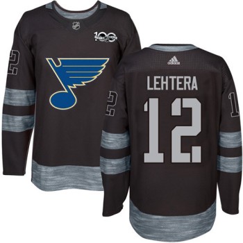 Blues #12 Jori Lehtera Black 1917-2017 100th Anniversary Stitched NHL Jersey Blues #12 Jori Lehtera Black 1917-2017 100th Anniversary Stitched NHL Jersey
