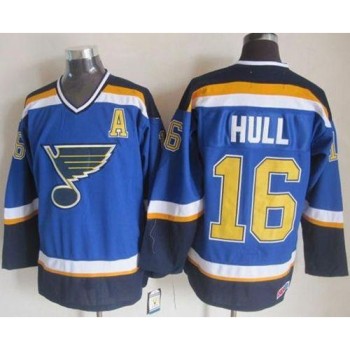 Blues #16 Brett Hull Light Blue CCM Throwback Stitched NHL Jersey Blues #16 Brett Hull Light Blue CCM Throwback Stitched NHL Jersey