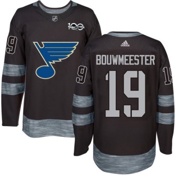 Blues #19 Jay Bouwmeester Black 1917-2017 100th Anniversary Stitched NHL Jersey Blues #19 Jay Bouwmeester Black 1917-2017 100th Anniversary Stitched NHL Jersey