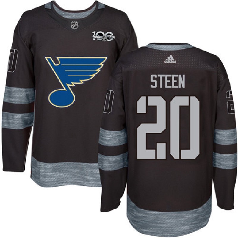 Blues #20 Alexander Steen Black 1917-2017 100th Anniversary Stitched NHL Jersey Blues #20 Alexander Steen Black 1917-2017 100th Anniversary Stitched NHL Jersey