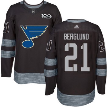 Blues #21 Patrik Berglund Black 1917-2017 100th Anniversary Stitched NHL Jersey Blues #21 Patrik Berglund Black 1917-2017 100th Anniversary Stitched NHL Jersey