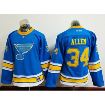 Blues #34 Jake Allen Light Blue 2017 Winter Classic Women's Stitched NHL Jersey Blues #34 Jake Allen Light Blue 2017 Winter Classic Women's Stitched NHL Jersey