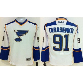 Blues #91 Vladimir Tarasenko White Stitched Youth NHL Jersey Blues #91 Vladimir Tarasenko White Stitched Youth NHL Jersey