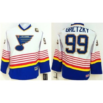 Blues #99 Wayne Gretzky White Stitched Youth NHL Jersey Blues #99 Wayne Gretzky White Stitched Youth NHL Jersey