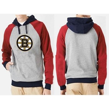 Boston Bruins Pullover Hoodie Grey & Red Boston Bruins Pullover Hoodie Grey & Red