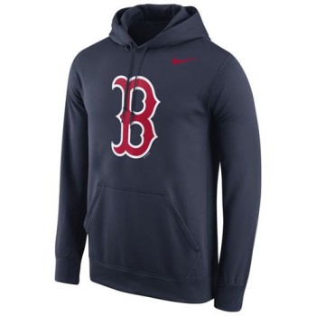 Boston Red Sox Logo Performance Pullover Navy MLB Hoodie Boston Red Sox Logo Performance Pullover Navy MLB Hoodie