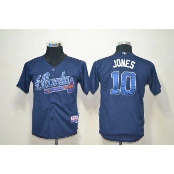 Braves #10 Chipper Jones Blue Cool Base Stitched Youth MLB Jersey Braves #10 Chipper Jones Blue Cool Base Stitched Youth MLB Jersey