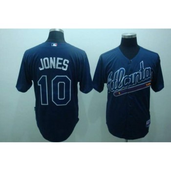 Braves #10 Chipper Jones Blue Practise Stitched MLB Jersey Braves #10 Chipper Jones Blue Practise Stitched MLB Jersey