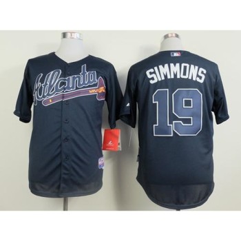 Braves #19 Andrelton Simmons Blue Cool Base Stitched MLB Jersey Braves #19 Andrelton Simmons Blue Cool Base Stitched MLB Jersey