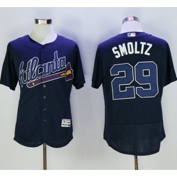 Braves #29 John Smoltz Navy Blue Flexbase Authentic Collection Stitched MLB Jersey Braves #29 John Smoltz Navy Blue Flexbase Authentic Collection Stitched MLB Jersey