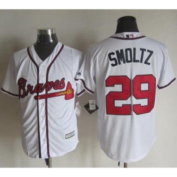 Braves #29 John Smoltz White New Cool Base Stitched MLB Jersey Braves #29 John Smoltz White New Cool Base Stitched MLB Jersey
